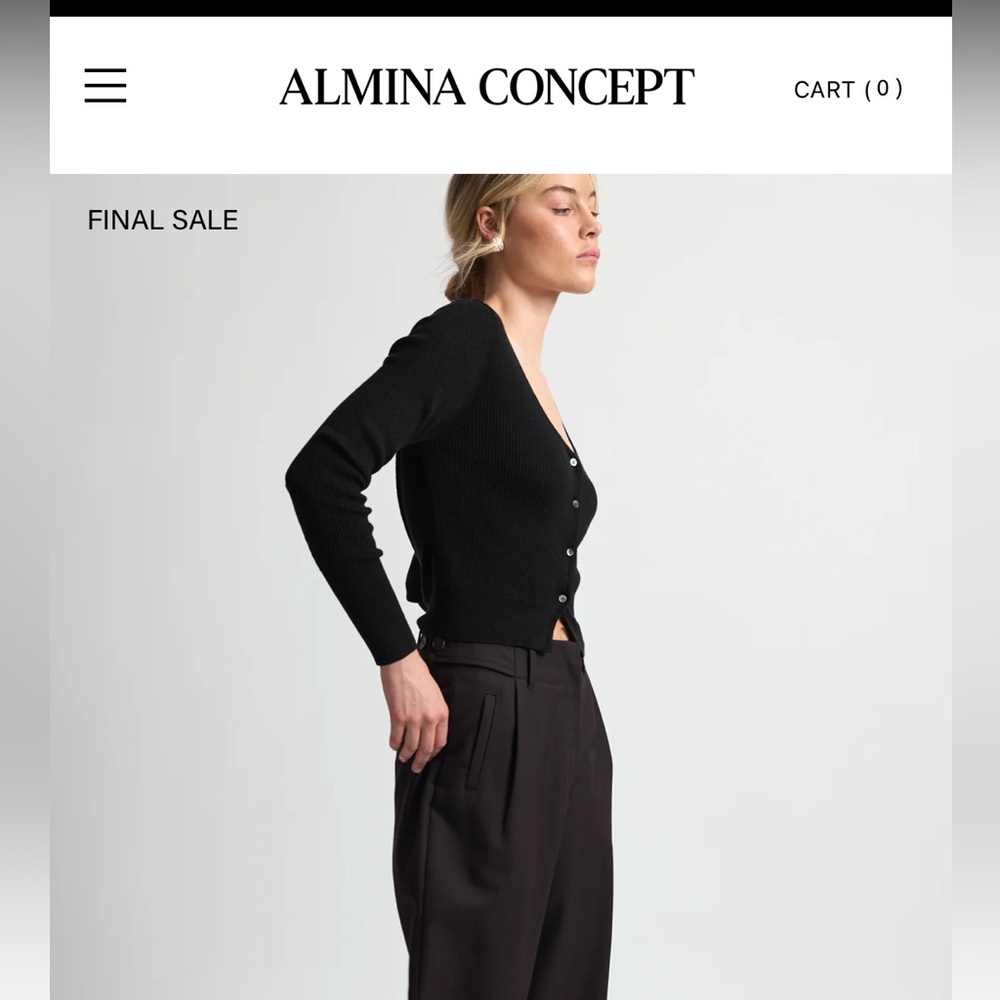 NWT Almina Concept Cropped Cardigan